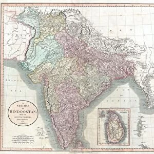 1806, Cary Map of India or Hindoostan, John Cary, 1754 - 1835, English cartographer