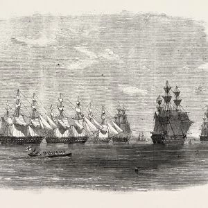 The British Fleet Lying in the Roadstead of Beyrout (Beirut)