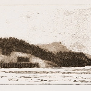 H. M. s. comus at Burrard Inlet, the Present Terminus of the Canadian Pacific