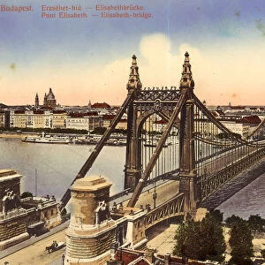 Historical images Elisabeth Bridge Budapest 1912