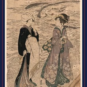 Jibukiami, Fishing net. Utagawa, Toyokuni, 1769-1825, artist, [1799 or 1800], 1 print