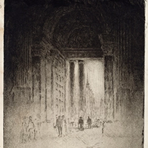 Joseph Pennell, West Door, St. Pauls, American, 1857 - 1926, 1903, etching