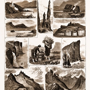 THE LAND AGITATION IN SKYE, 1883: 1. Dunvegan Castle, Isle of Skye. 2. The Needle