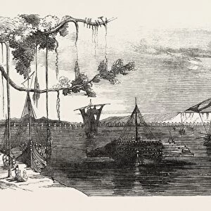 Line of Railway from Calcutta to Delhi: Intended Bridge Oyer the Sone, India, 1851