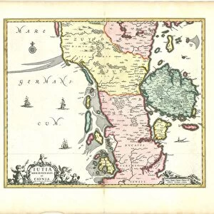 Map Iutia Meridionalis et Fiona Copperplate print