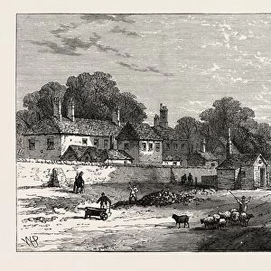 THE OLD TURNPIKE, KENSINGTON, IN 1820. London, UK, 19th century engraving
