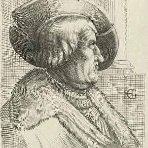 Portrait of an old man in profile with hat, Anonymous, 1597 - 1702