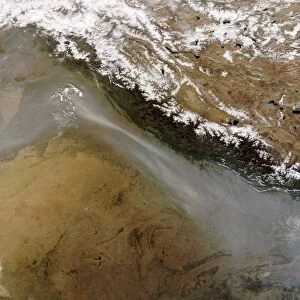 Haze along the Himalaya Mountains