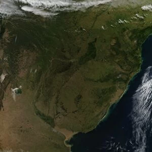 Satellite view of South America