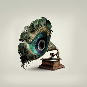 Peacock Gramaphone