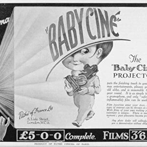 Advert for the Pathe Babycine film projector, 1926