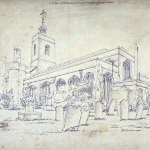 All Hallows-by-the-Tower Church, London, 1803. Artist: C John M Whichelo