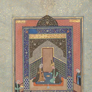 Bahram Gur in the Dark Palace on Saturday, Folio 207 from a Khamsa... A.H. 931 / A.D