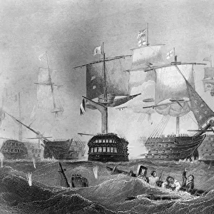 The Battle of Trafalgar, 21 October 1805 (c1857). Artist: Albert Henry Payne