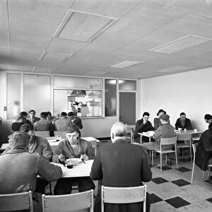 Canteen at Spillers Animal Foods, Gainsborough, Lincolnshire, 1961