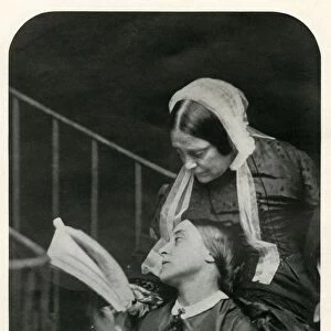 Christina Rossetti and her mother Frances Rossetti, 1863, (1948). Creator: Lewis Carroll