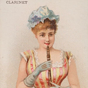 Clarinet, from the Musical Instruments series (N82) for Duke brand cigarettes, 1888