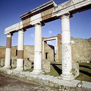 Columns of the Colonnade round the Forum, Pompeii, Italy
