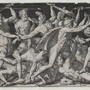 Combats and Triumphs No. 7. Creator: Etienne Delaune (French, 1518 / 19-c. 1583)