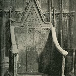 The Coronation Chair, Containing the Ancient Stone, 1902. Creator: Unknown