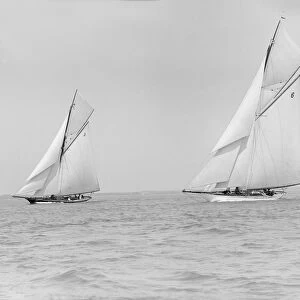 The cutters Creole (3) and Ma oona (6) racing close-hauled, 1913. Creator