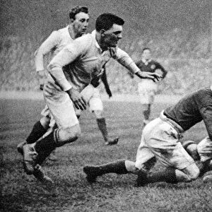 England scoring a try against Scotland, Twickenham, London, 1926-1927