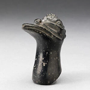 Fragment from a Blackware Vessel in the Form of a Crested Bird Head, A. D. 1000 / 1400
