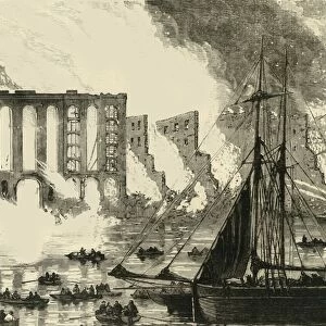 The Great Fire at Cottons Wharf Tooley Street, 1861, (c1878). Creator: Unknown