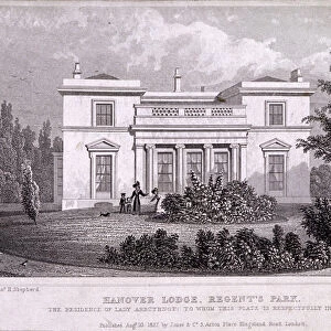 Hanover Lodge, Regents Park, Marylebone, London, 1827. Artist: William Tombleson