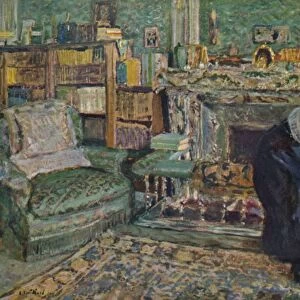 Marguerite Chapin in Her Apartment with Her Dog, 1910. Artist: Edouard Vuillard