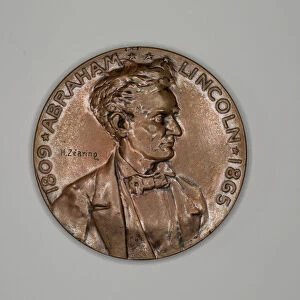 Three Medals Depicting Lincoln, 1865 / 94. Creator: Unknown