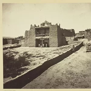 Old Mission Church, Zuni Pueblo, N. M. View from the Plaza, 1873. Creator: Tim O Sullivan