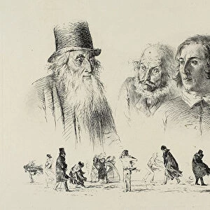 Plate two, from Radierversuche, 1843, published 1844. Creator: Adolph Menzel