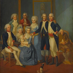 Portrait of a Military Family, ca. 1789-90. Creator: early 19th century painter
