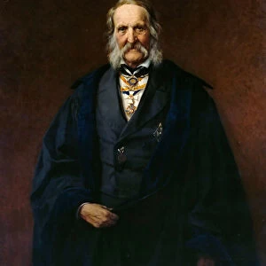Portrait of the Physicist Franz Ernst Neumann (1798-1895), 1886. Creator: Steffeck