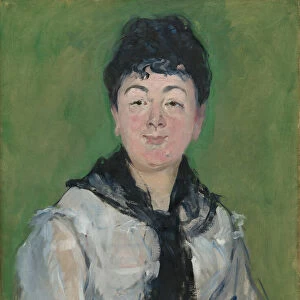 Portrait of a Woman with a Black Fichu, c. 1878. Creator: Edouard Manet