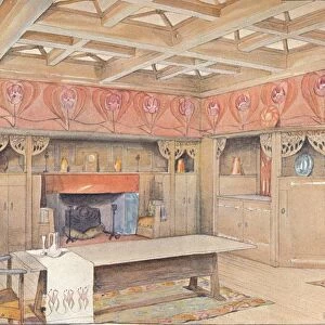Scheme for the decoration of a dining-room, c1900. Artist: Mackay Hugh Baillie Scott