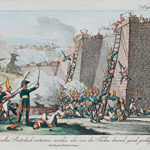 The Siege of the Rutchuk Fortress, c. 1830. Artist: Campe, August Friedrich Andreas (1777-1846)
