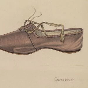 Slipper, c. 1937. Creator: Grace Halpin