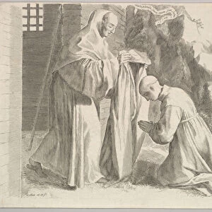 St. Bernard Receives a Monks Habit. Creator: Claude Mellan
