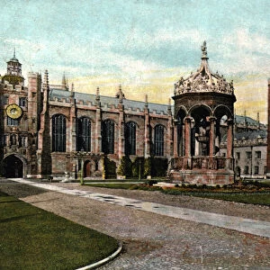 Trinity College fountain, Cambridge, Cambridgeshire, late 19th century