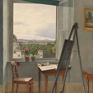 View from the Artists Studio in Alservorstadt toward Dornbach, 1836. Artist: Alt, Jakob (1789-1872)