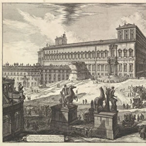 View of the Piazza di monte Cavallo, from Vedute di Roma (Roman Views), ca. 1773
