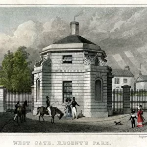 West Gate, Regents Park, London, 19th century. Artist: W Wallis