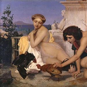 Young Greeks Attending a Cock Fight (The Cock Fight), 1846. Artist: Gerome, Jean-Leon (1824-1904)