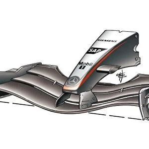 McLaren MP4-19 2004 sidepod cooling development: MOTORSPORT IMAGES: McLaren MP4-19 2004 sidepod cooling development