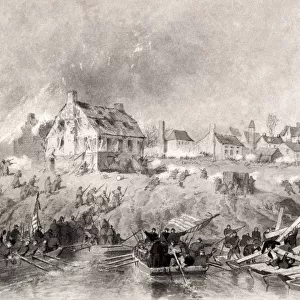 Attack On Fredericksburg Virginia After Alonso Chappel Published In National History Of The War For The Union 1860S