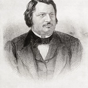Honore de Balzac, 1799 - 1850. French novelist and playwright. From International Library of Famous Literature, published c. 1900