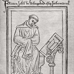 John Of Wallingford, Infirmarius At St Albans, Abbey, England, After The Drawing Attributed To Matthew Parish. From The Book Short History Of The English People By J. R. Green, Published London 1893