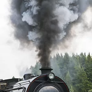 Smoke Billows From The Engine Of A Train; North Yorkshire, England